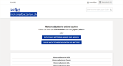 Desktop Screenshot of motorradbatterien.ch
